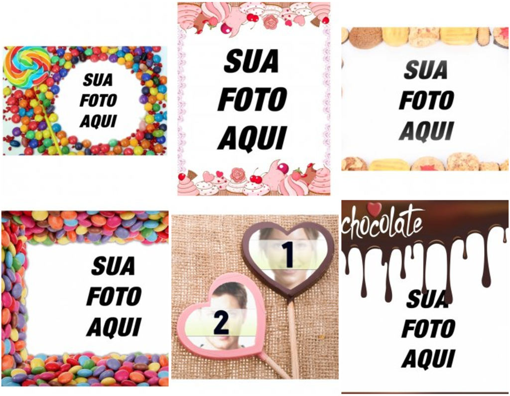 Efeitos de fotografia para editar e decorar com doces e balas