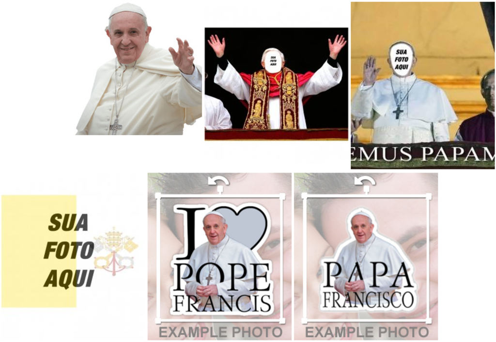 Efeitos de fotografia do Papa Francisco e da Cidade do Vaticano