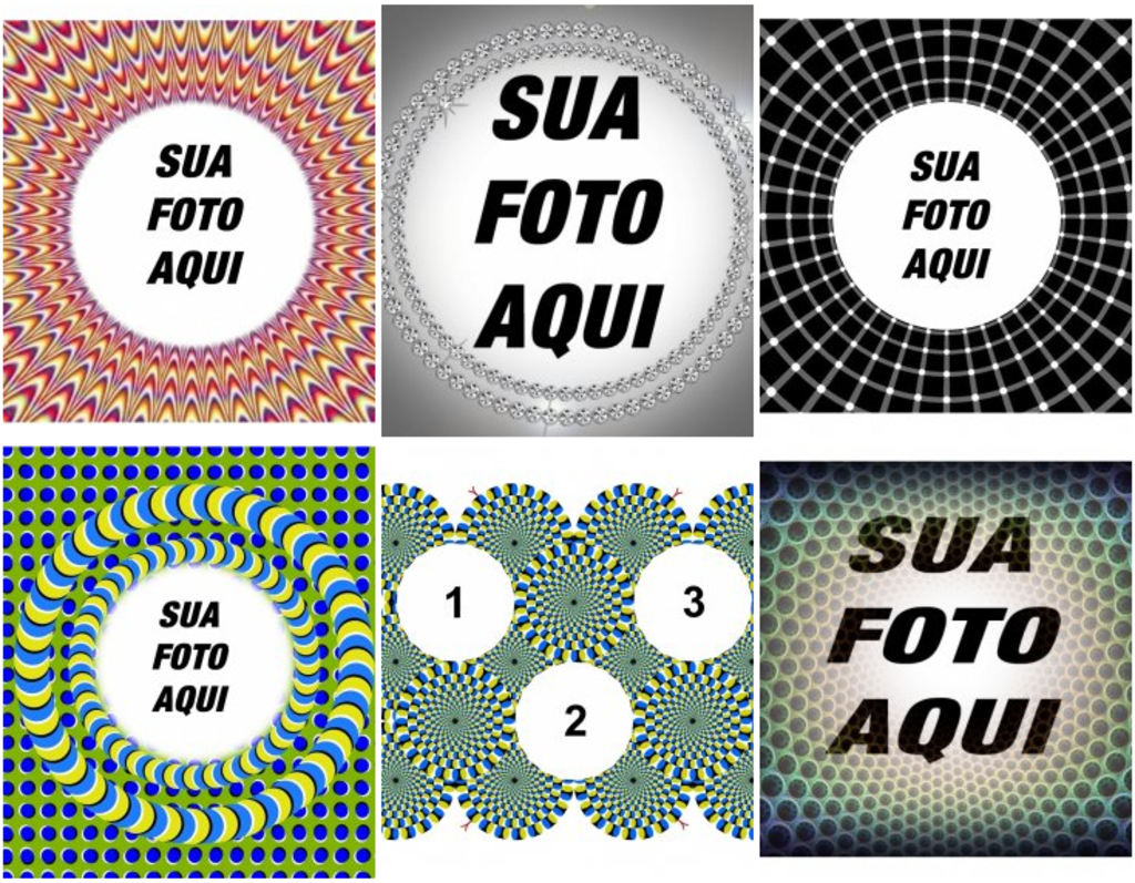 efeitos fotográficos originais e quadros de ilusões ópticas