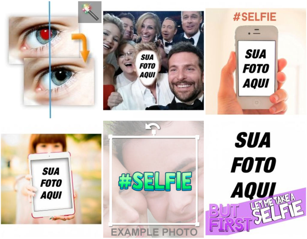 Efeitos fotográficos selfie