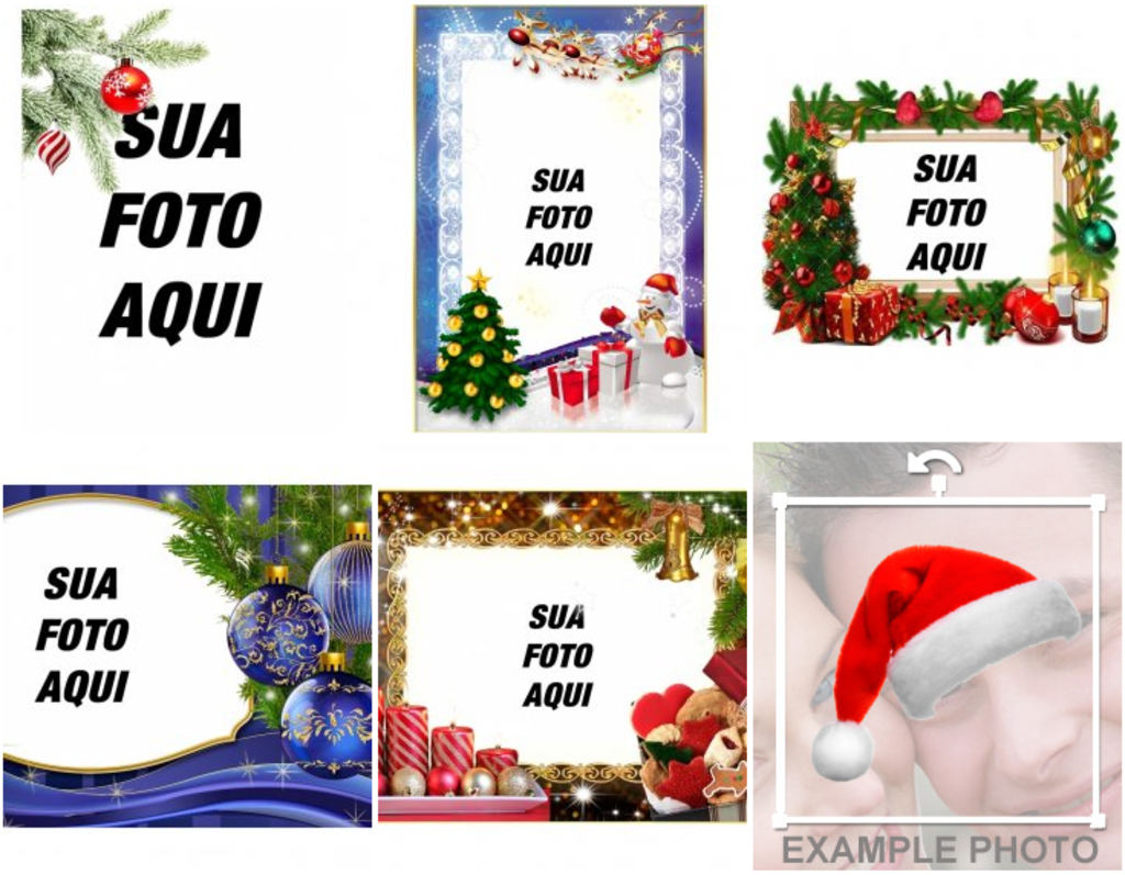 Enfeites de Natal para personalizar com fotos