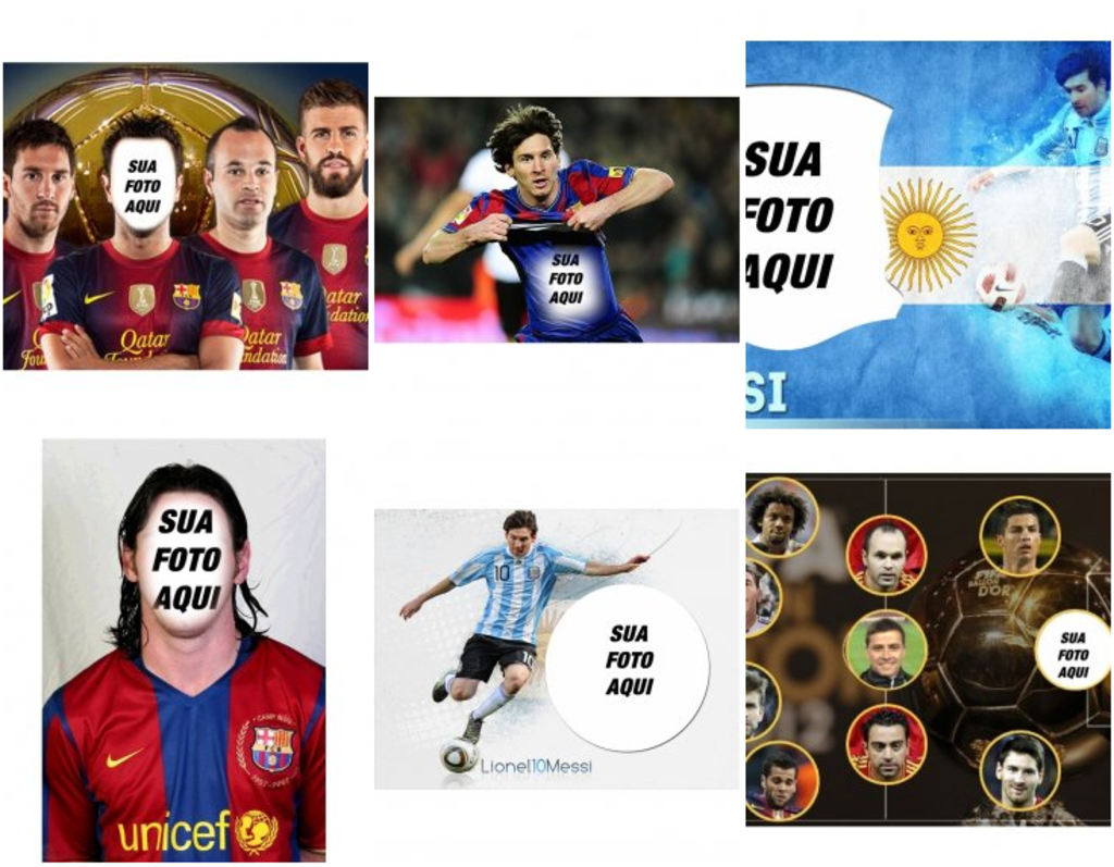 Fotomontagem para colocar sua foto com Messi
