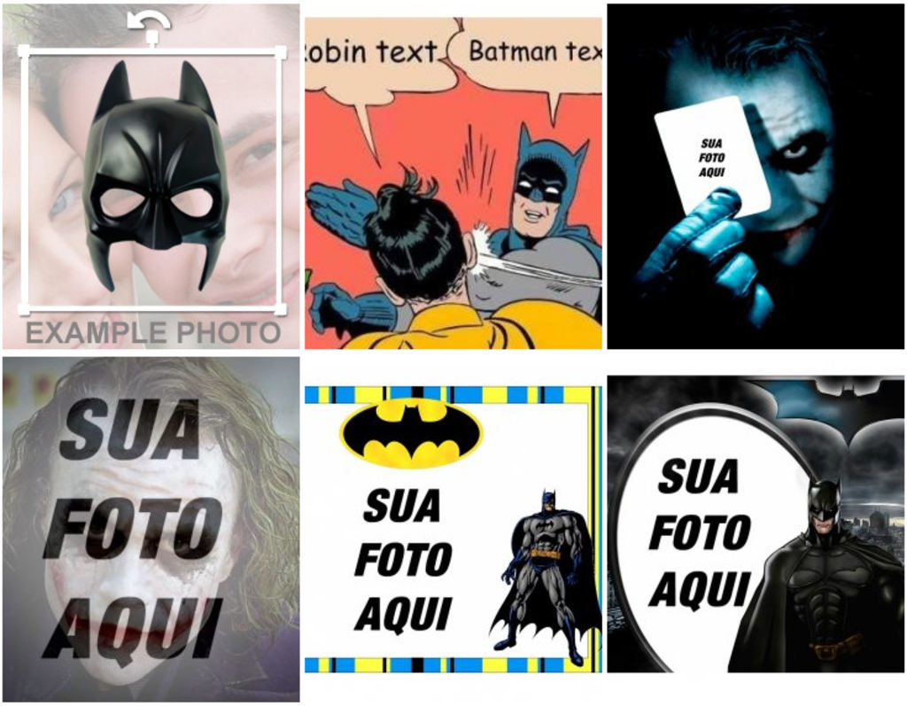Fotomontagens de Batman e outros personagens