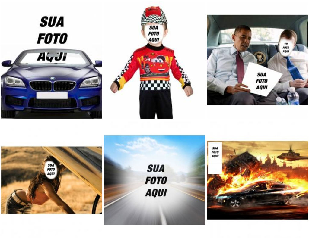 Fotomontagens de carros grátis e online