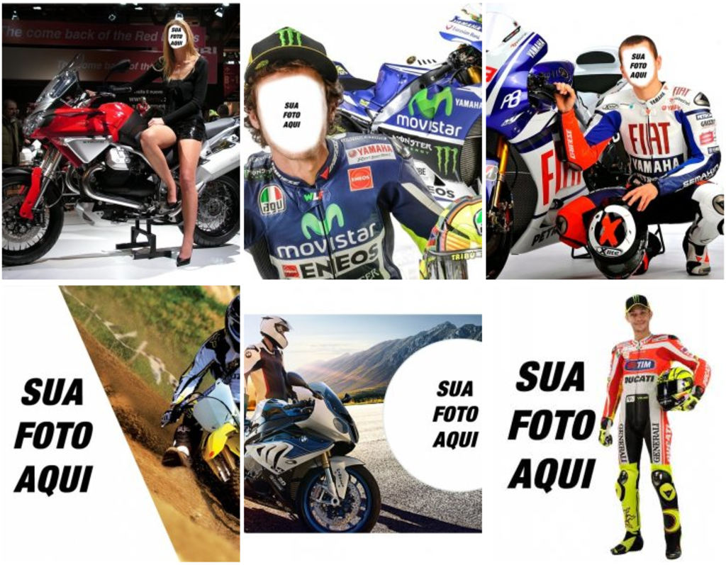 Fotomontagens para colocar sua foto com motos de competição
