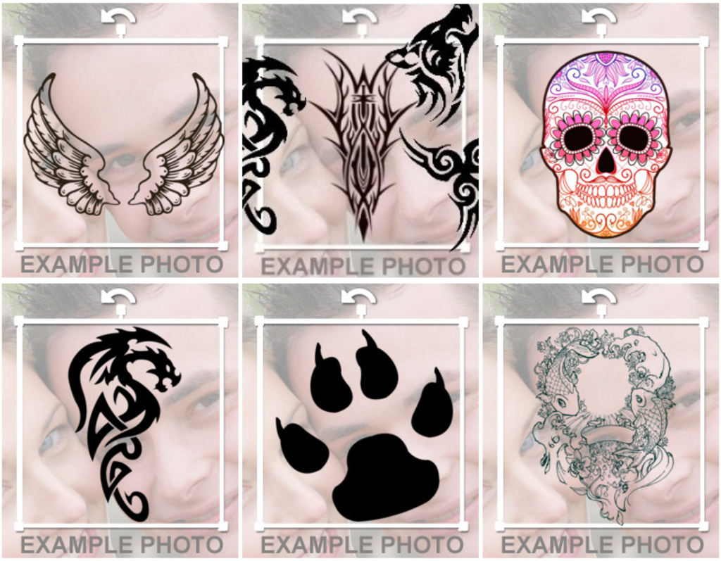 Fotomontagens com tatuagens para colocar em suas fotos ou montagens sobre tatuagens