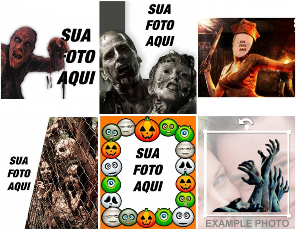 Fotomontagens e efeitos de fotografia sobre zumbis ou cerca de The Walking Dead