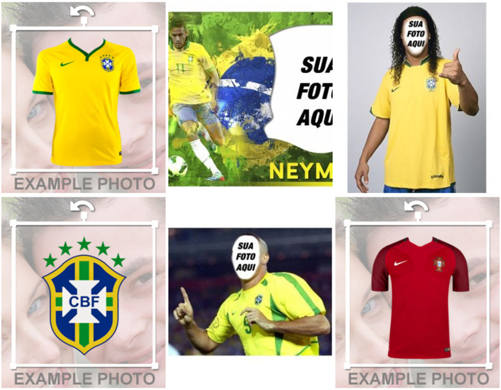 Fotomontagens e molduras de futebol