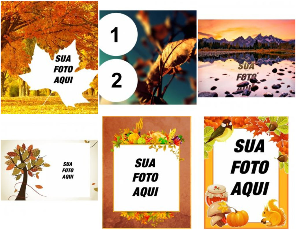 Fotomontagens e molduras de novembro