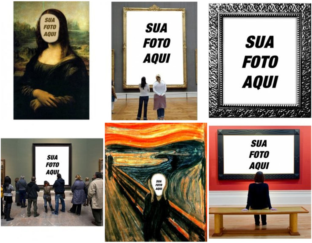 Fotomontagens para colocar sua foto em fotos de museus