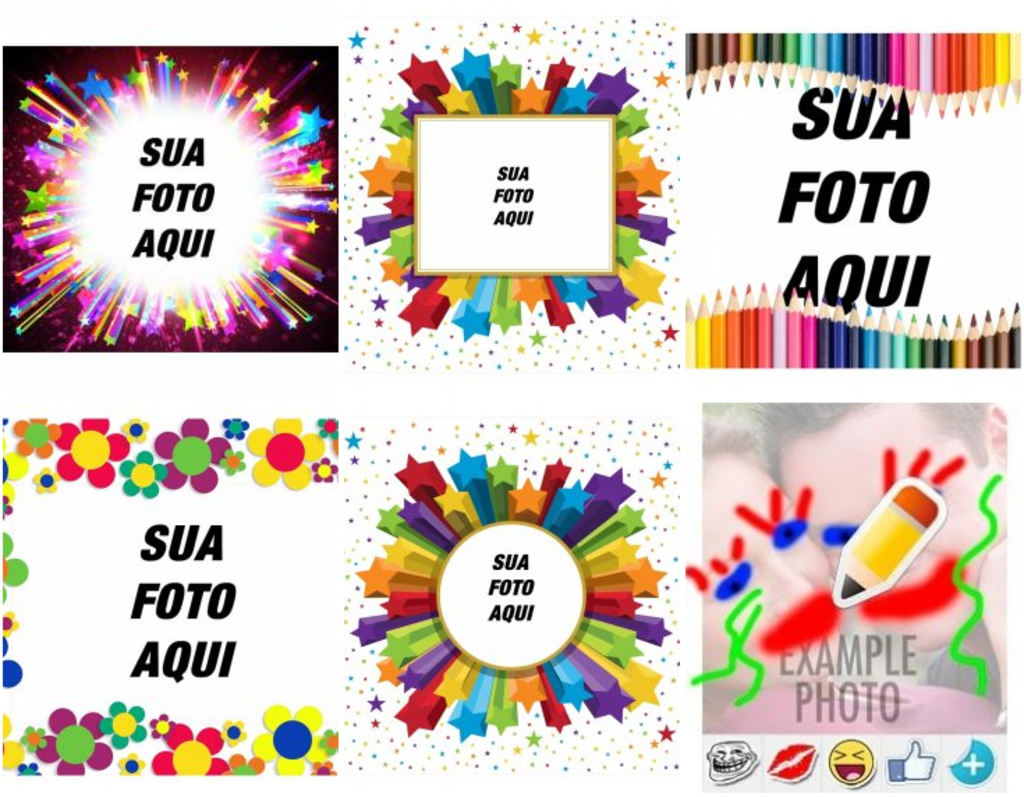 molduras de cores para fazer com suas fotos