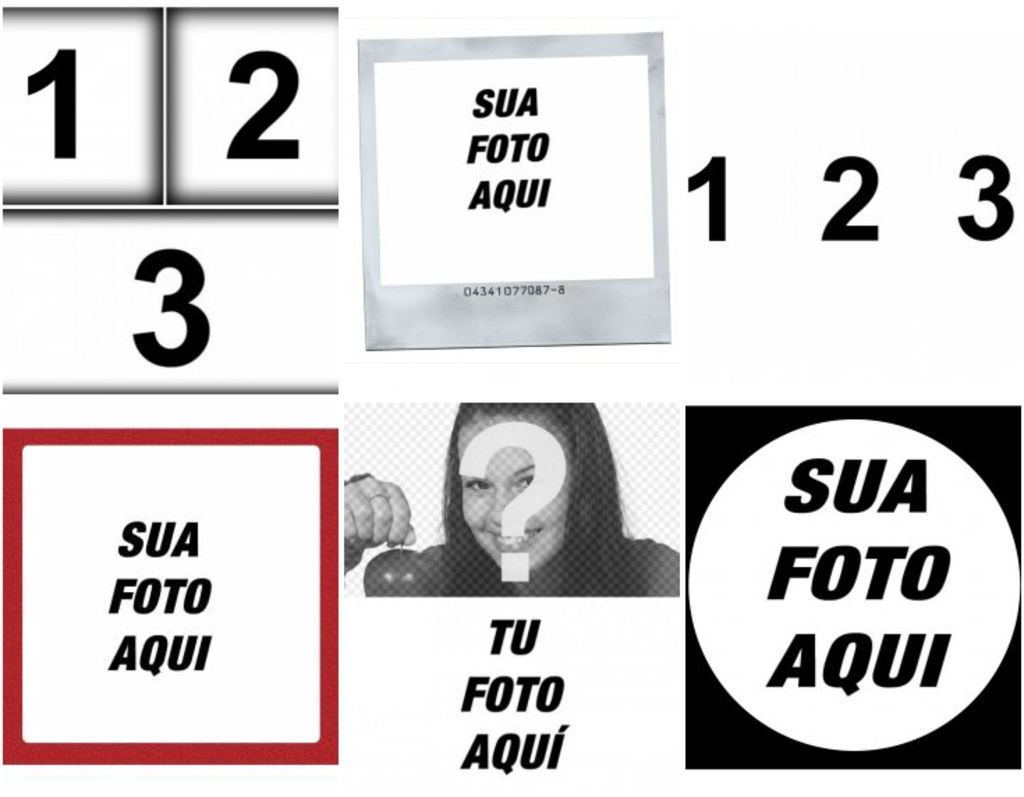 quadros editáveis ​​para adicionar à sua imagem no perfil on-line