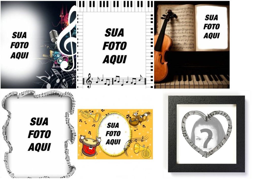 Quadros músicas para as suas fotos