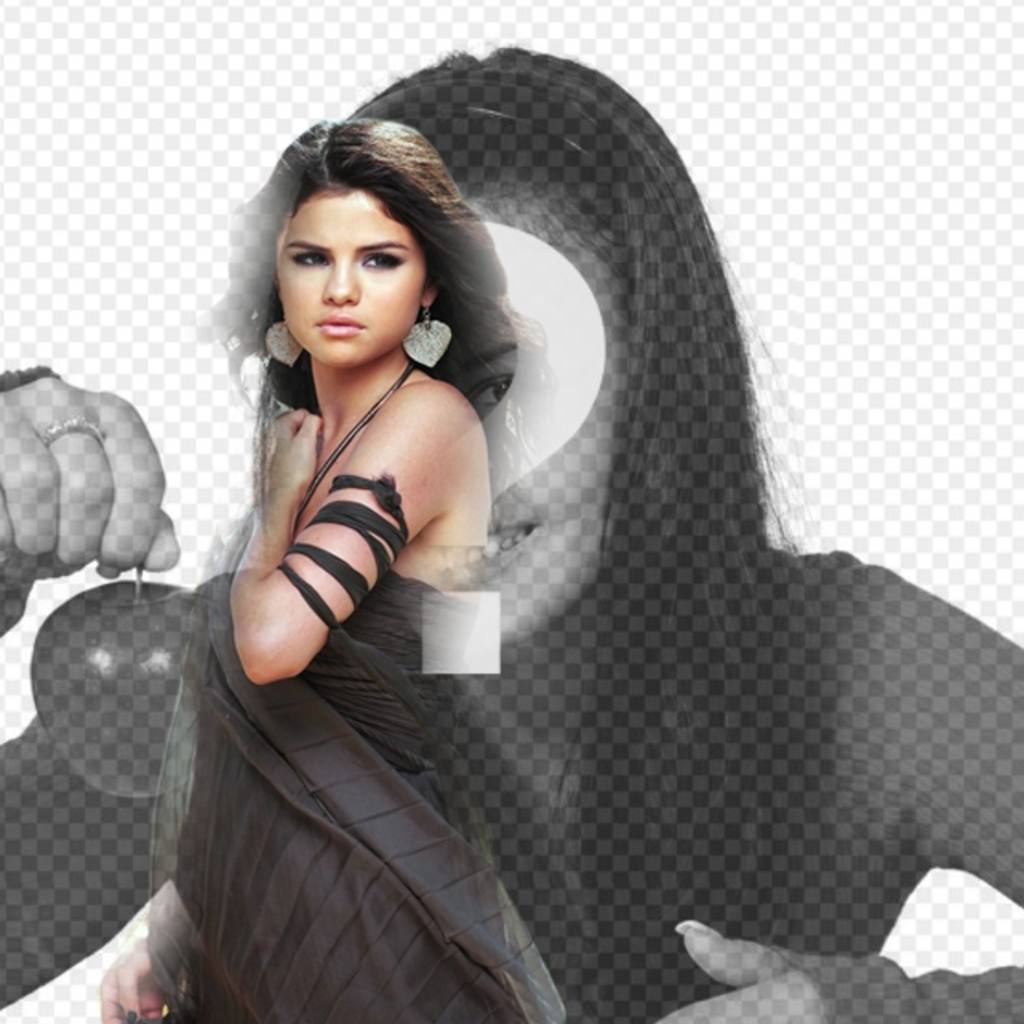 Montagem da foto on-line para ficar com Selena Gomez. ..