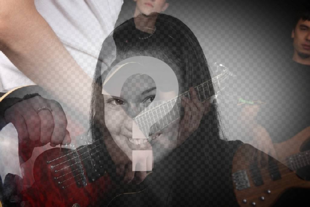 Photo Filter com uma banda com guitarras para criar uma colagem com suas fotos..