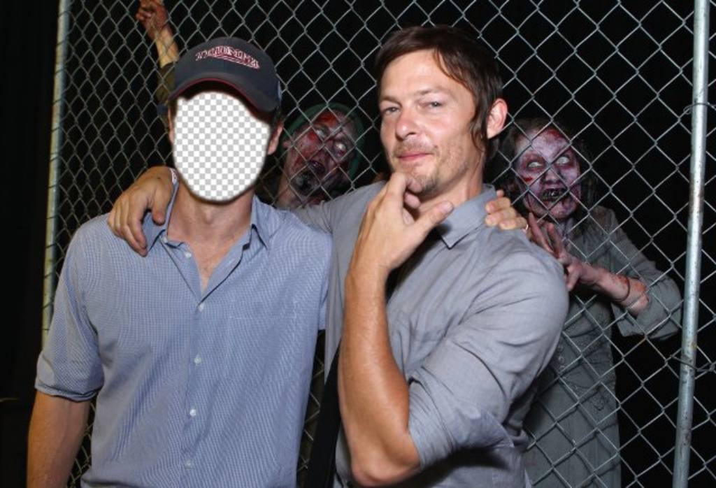 Crie uma foto montagem com os personagens e zumbis de The Walking ..