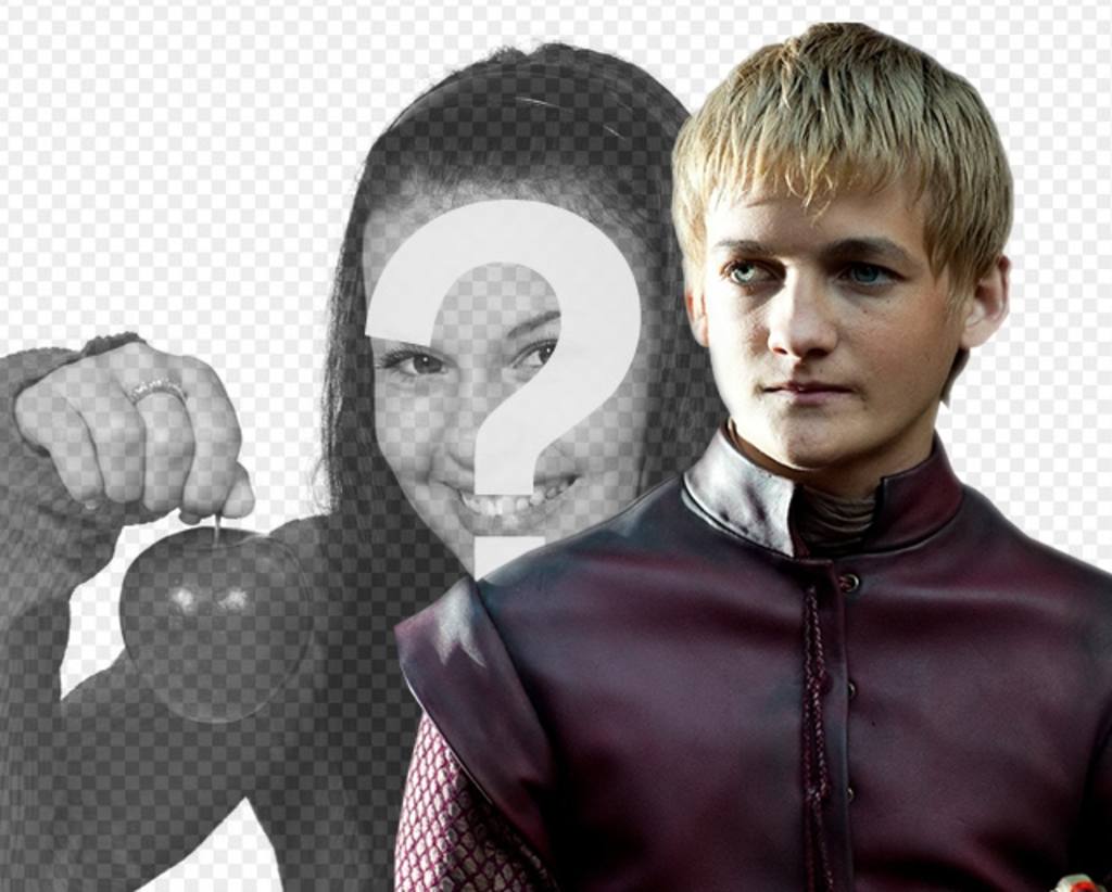 Fotomontagem a aparecer com Joffrey Lannister, o rei do mal de Game of..