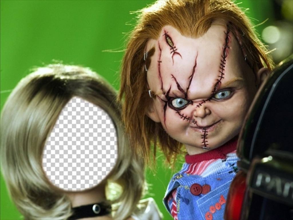 Fotomontagem de Tiffany, a namorada de Chucky para adicionar seu ..