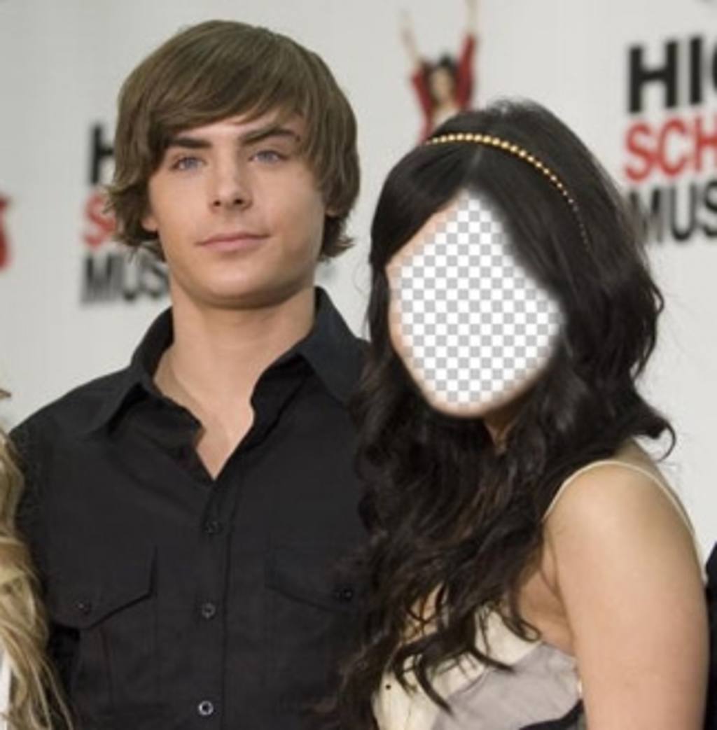 Fotomontagem para colocar seu rosto em Vanessa Hudgens com Zac Efron ..