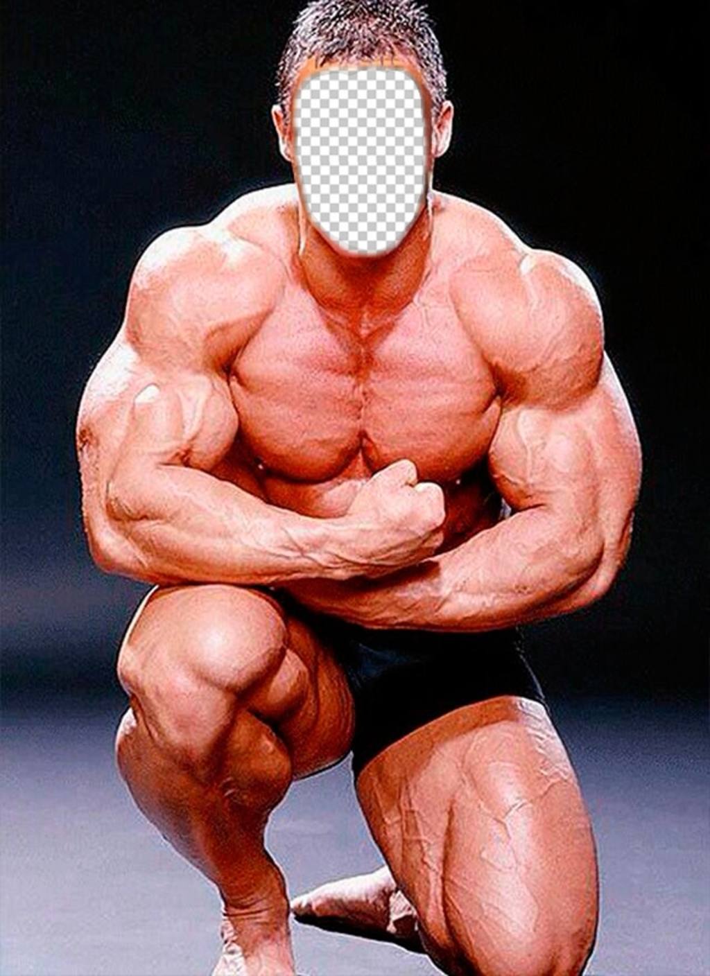 Efeito de um homem muscular competição ..