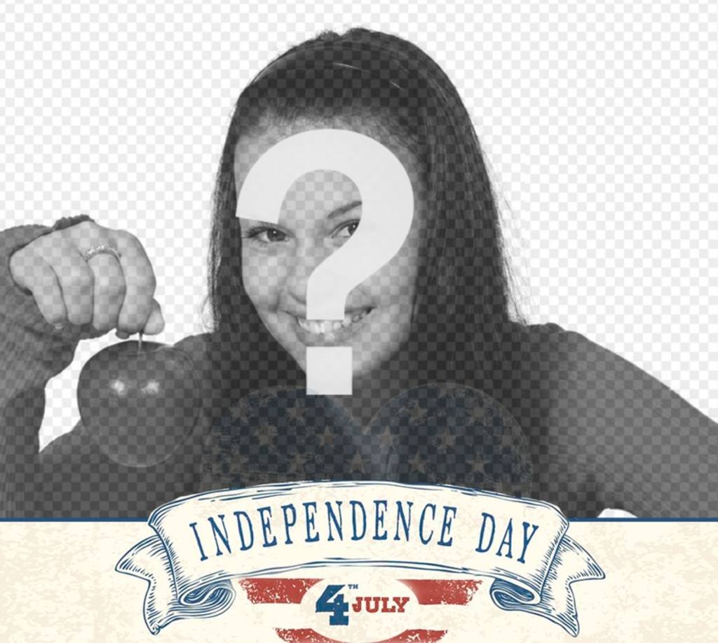 Modelo para fotos do Dia da Independência dos EUA ..