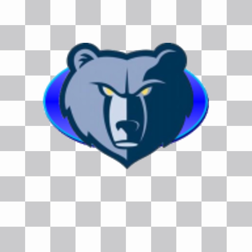 Etiqueta do logotipo do Memphis Grizzlies. ..