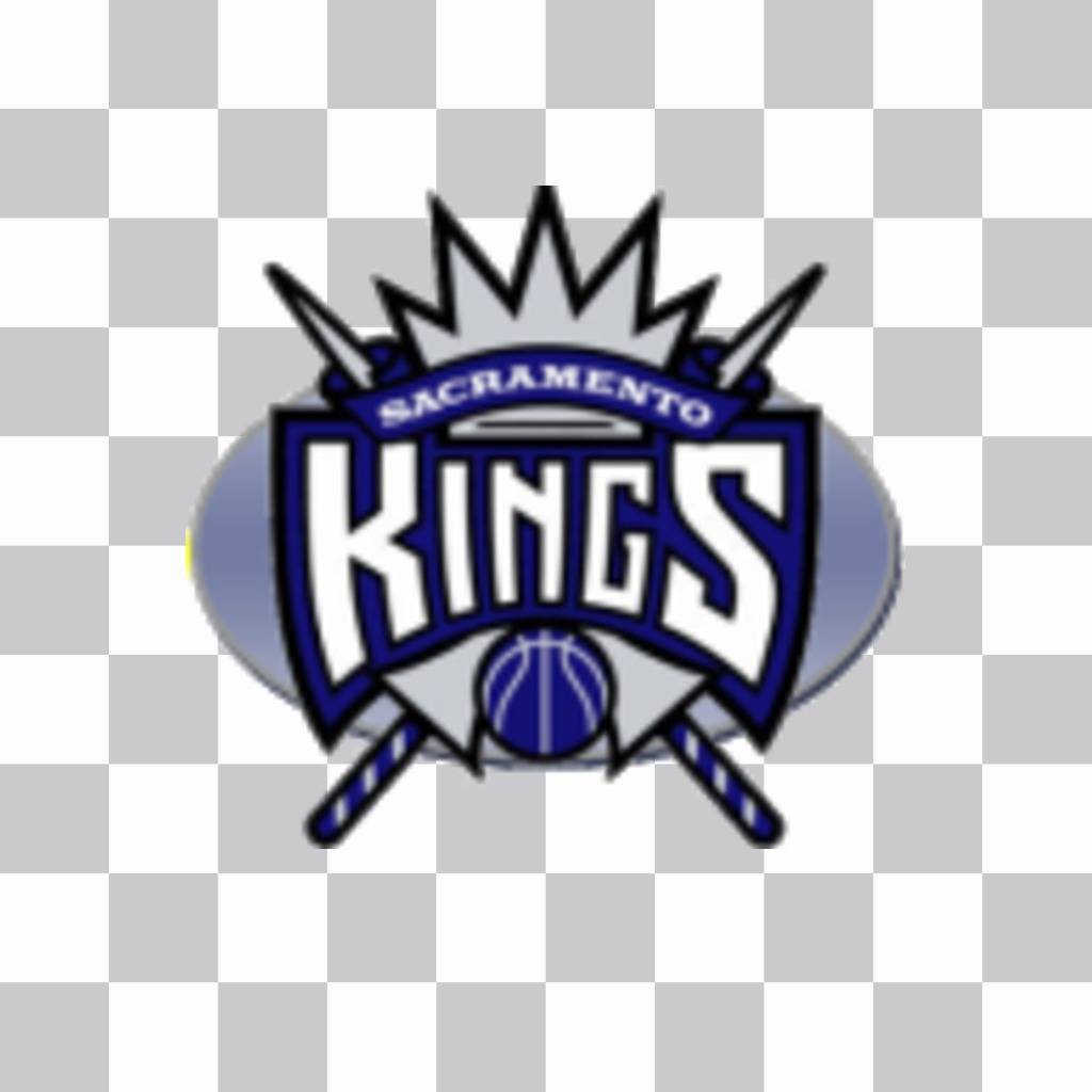 Etiqueta com o logotipo dos Sacramento Kings. ..