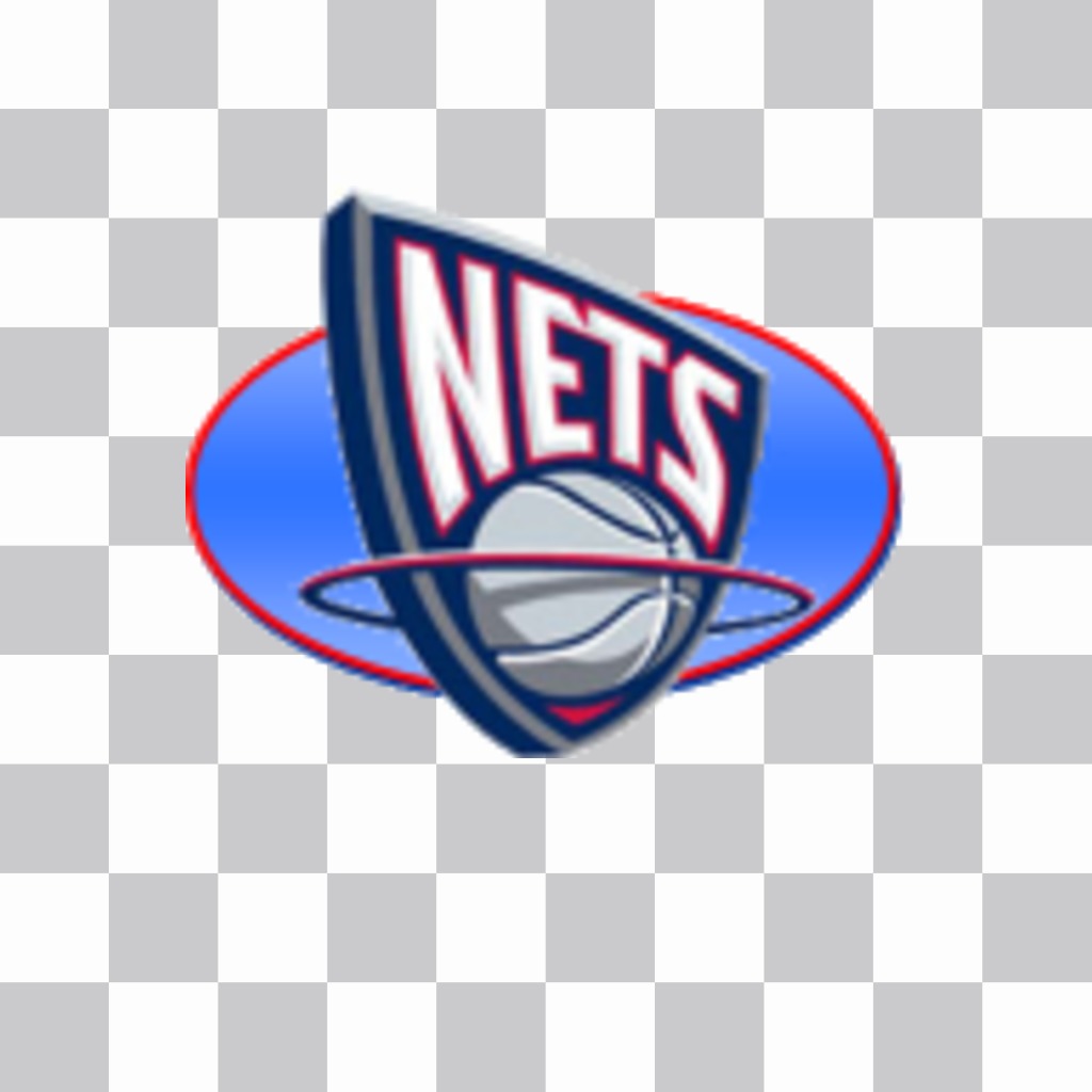 Etiqueta com o logotipo dos Nets Brooklyn. ..
