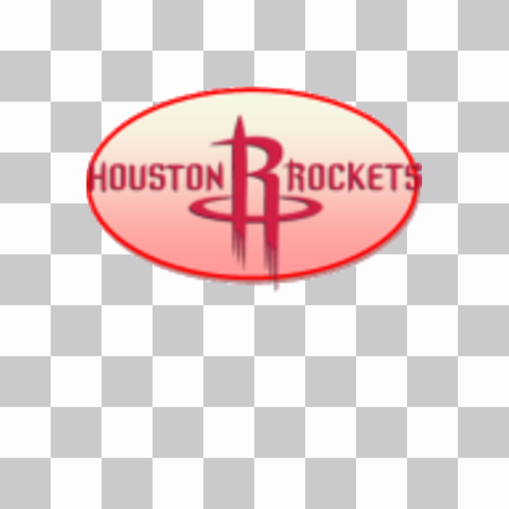 Etiqueta do logotipo do Houston Rockets. ..