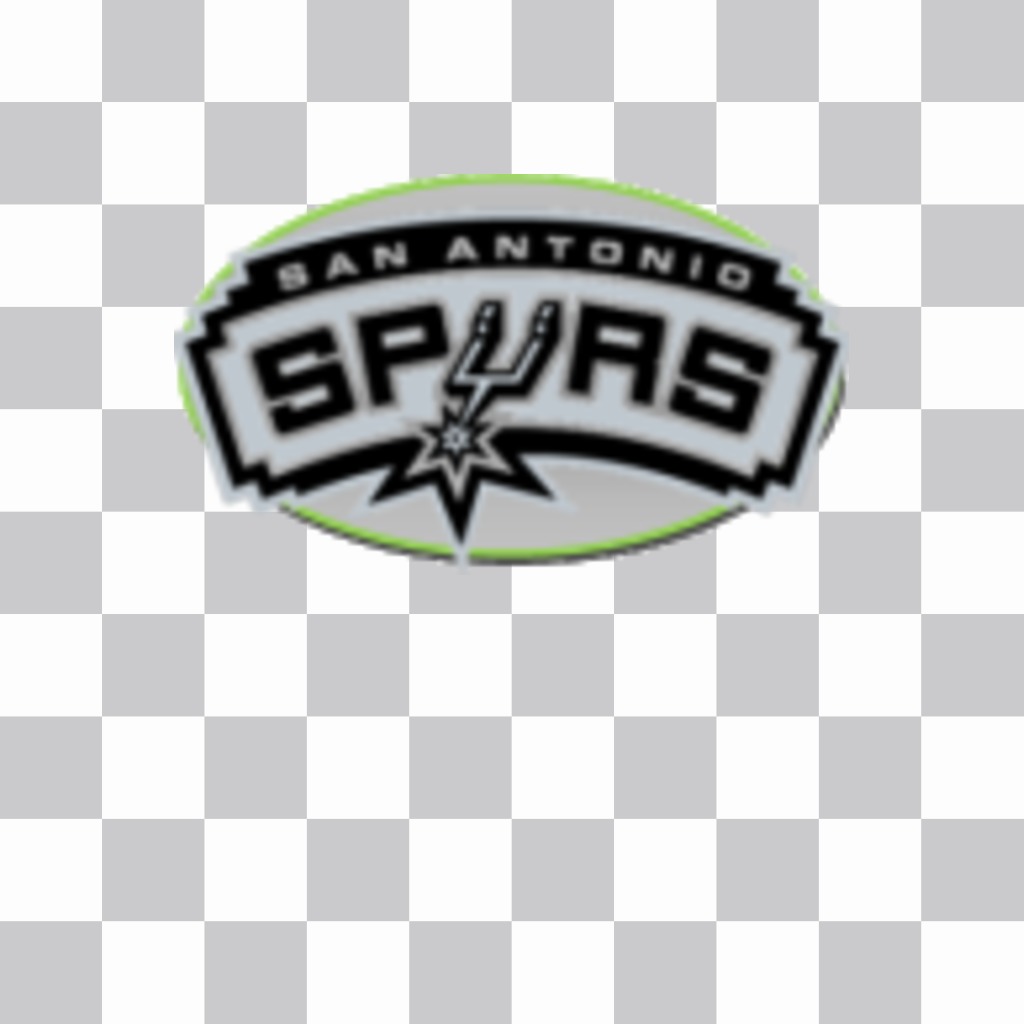 Etiqueta com o logotipo dos San Antonio Spurs. ..