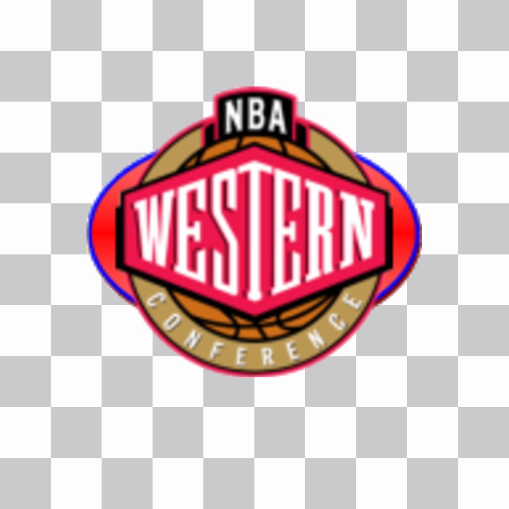 Etiqueta de theo Conferência Oeste da NBA logotipo. ..