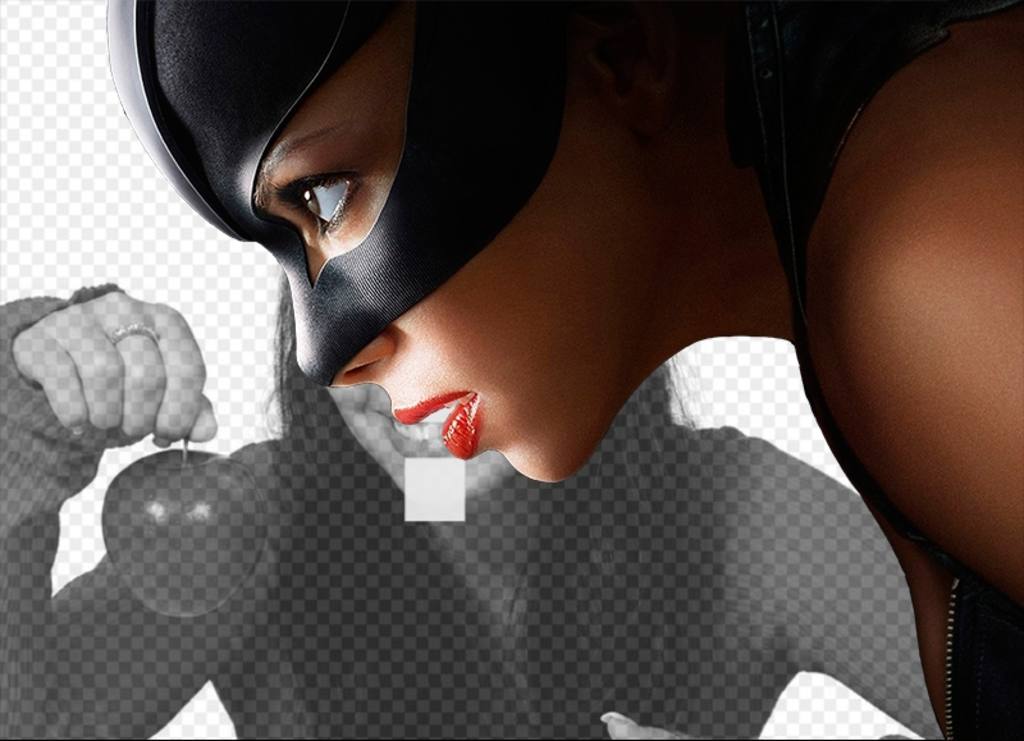 Catwoman fotomontagem para colocar uma foto ao lado dele. ..