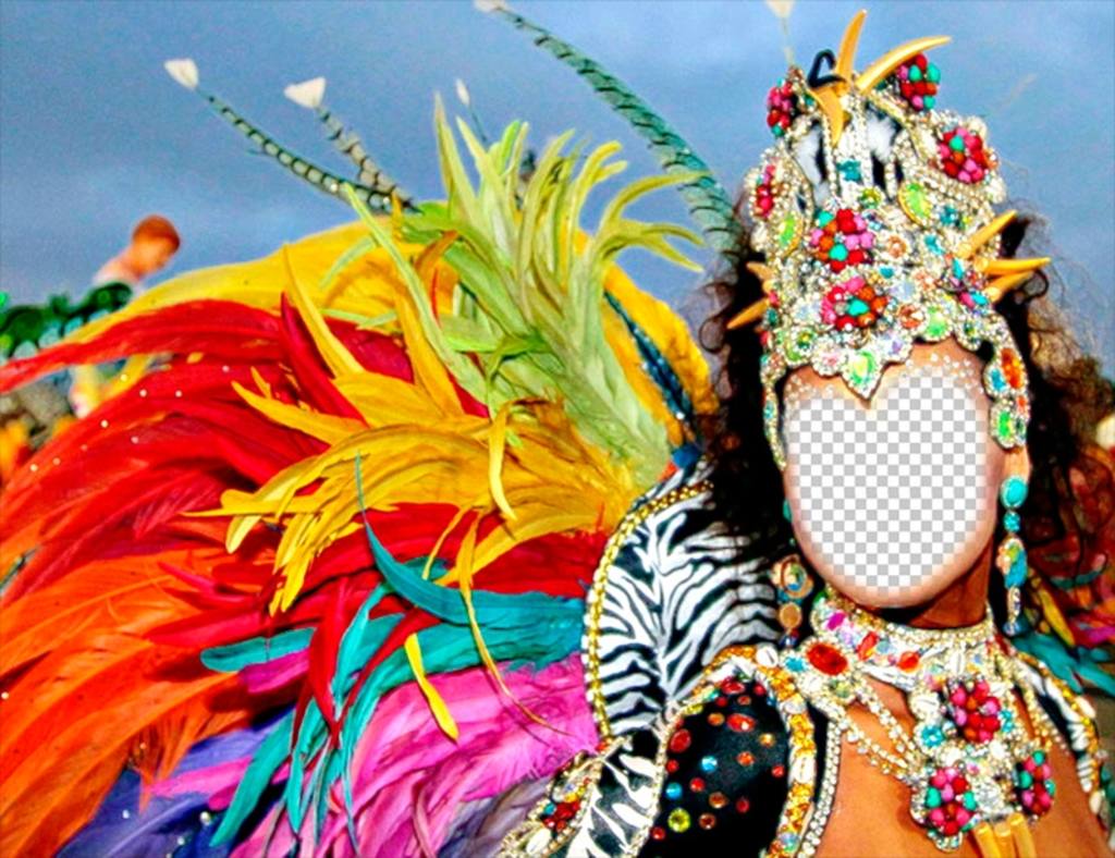 Fotomontagem de um carnaval carnaval para colocar sua foto efeito ..