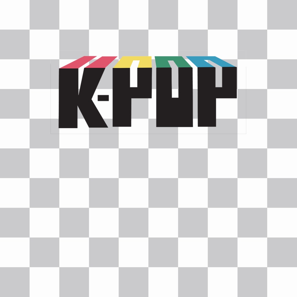 Etiqueta com o logotipo de K-Pop para suas imagens ..