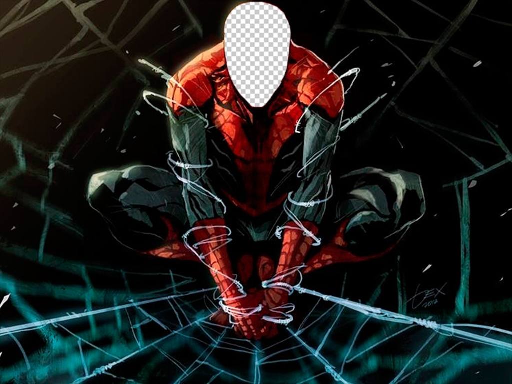 Efeito da foto do Spiderman a ver com o seu rosto ..