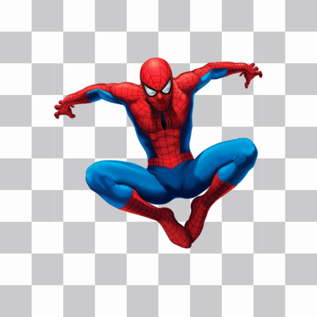 Spiderman etiqueta salto para inserir sua foto ..