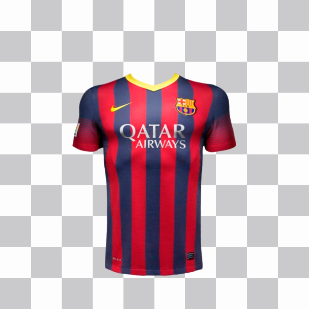 Etiqueta de uma T-shirt da temporada 2014 FC Barcelona ..