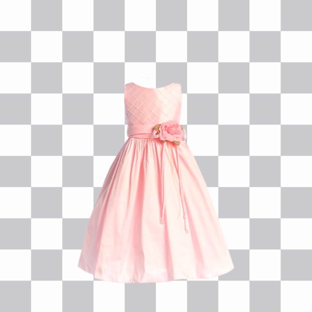 Etiqueta uma comunhão vestido rosa para colocar em seu ..