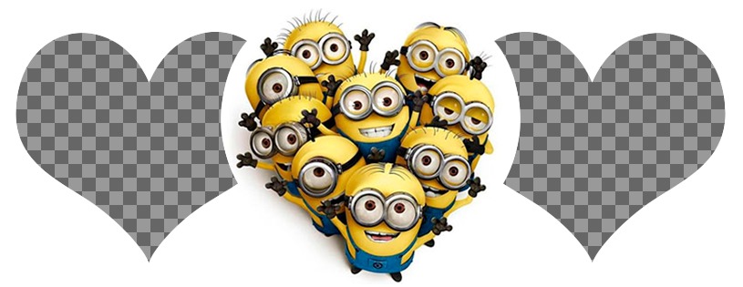 Fotomontagem de uma foto da capa do Facebook para duas imagens com Minions ..