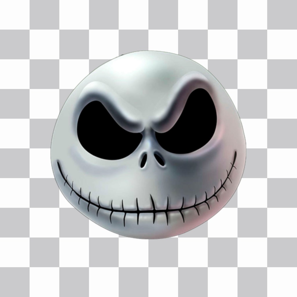 Etiqueta com a cabeça de cabeça de Jack Skellington ..