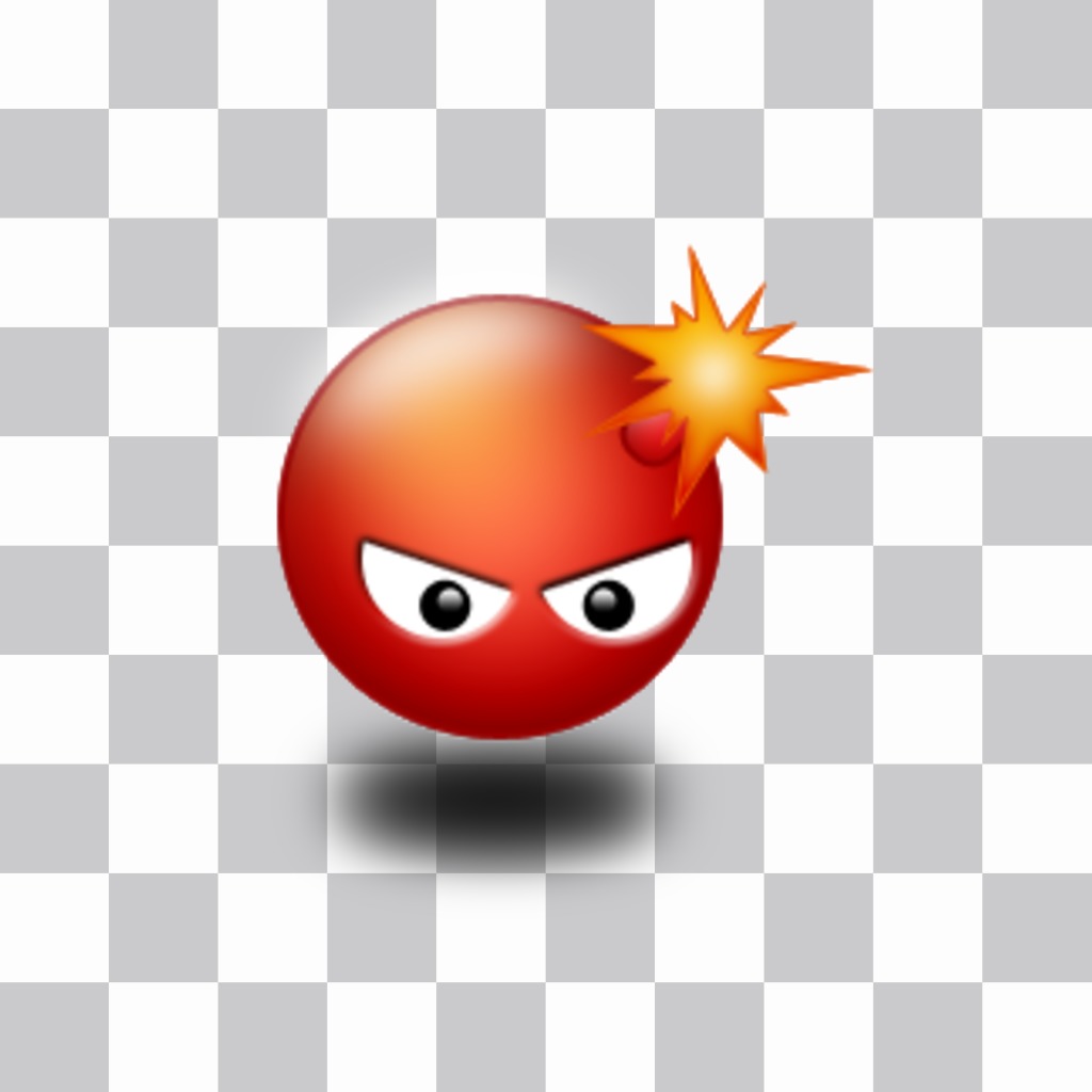 Emoticon de uma bomba vermelha prestes a explodir ..