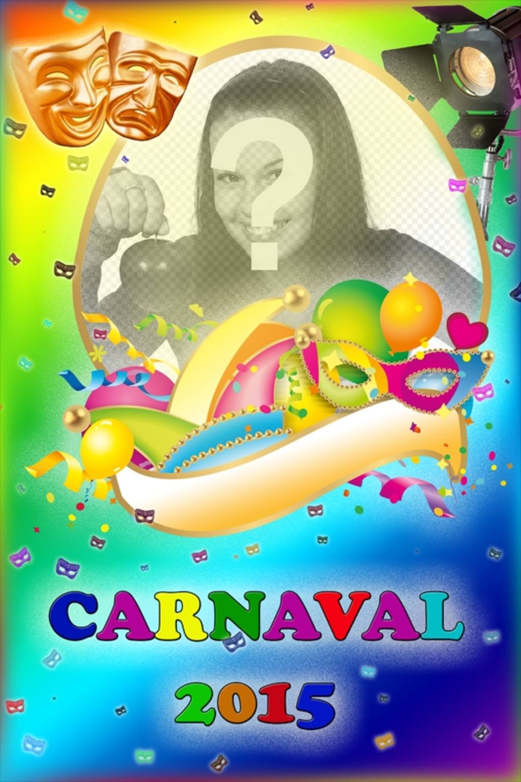 Carnaval 2015 poster fotomontagem com sua foto ..