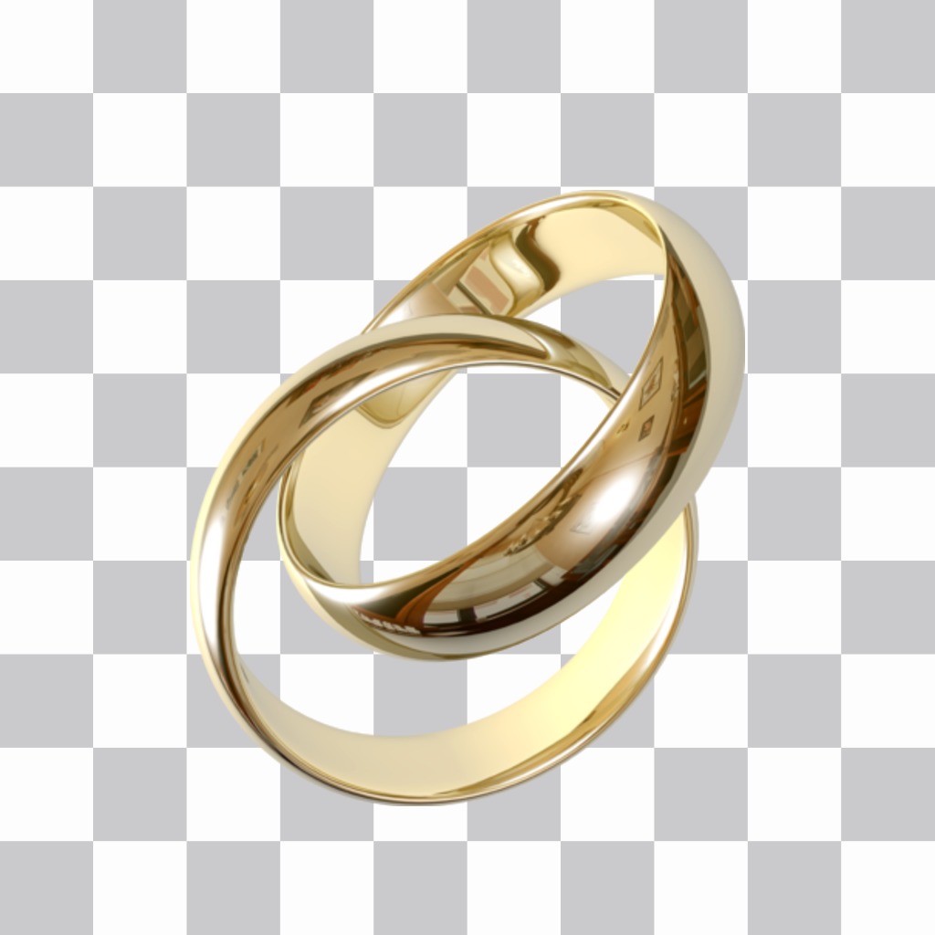 Etiqueta de um noivado de ouro anéis ..