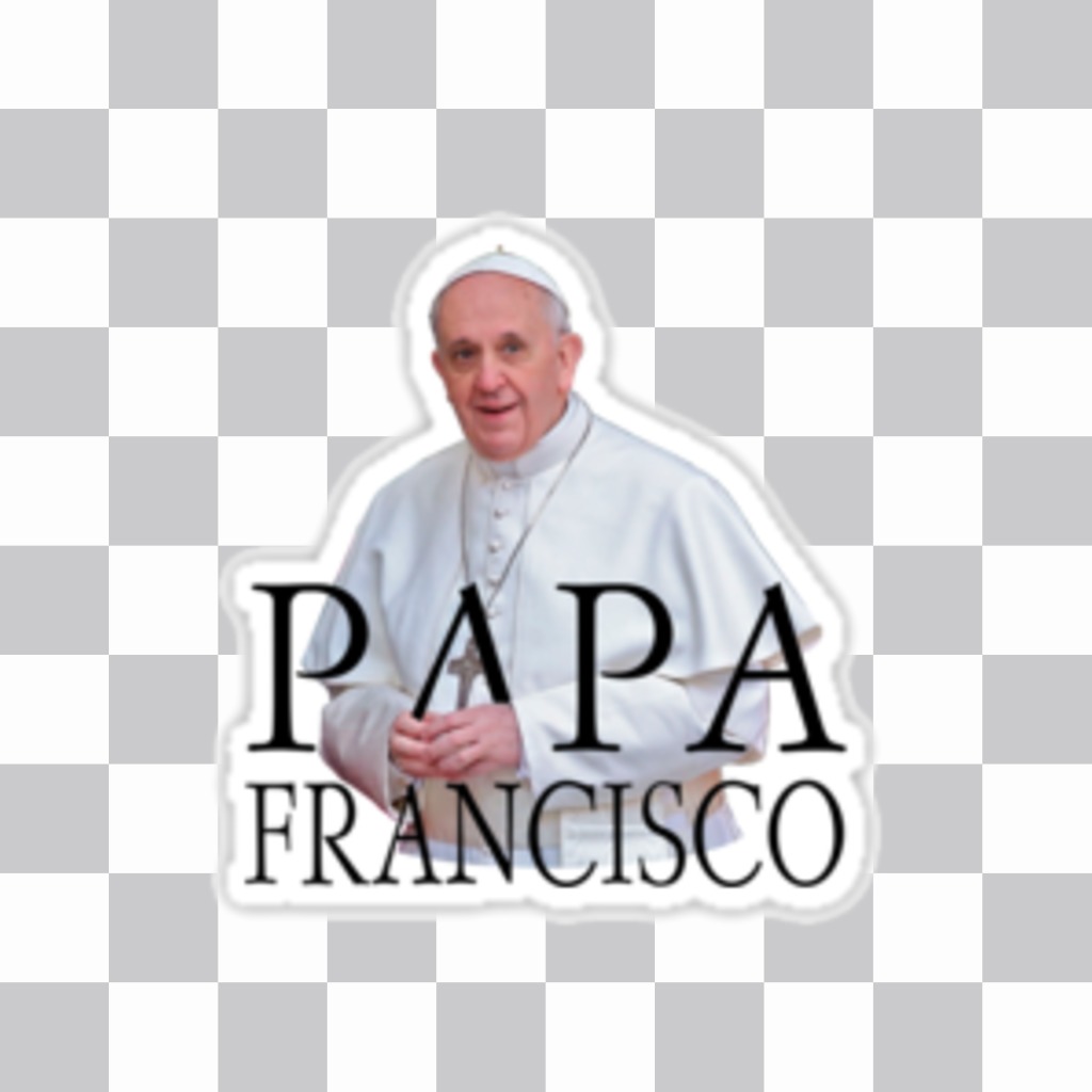 Foto do Papa Francisco para colocar em suas fotos como uma..