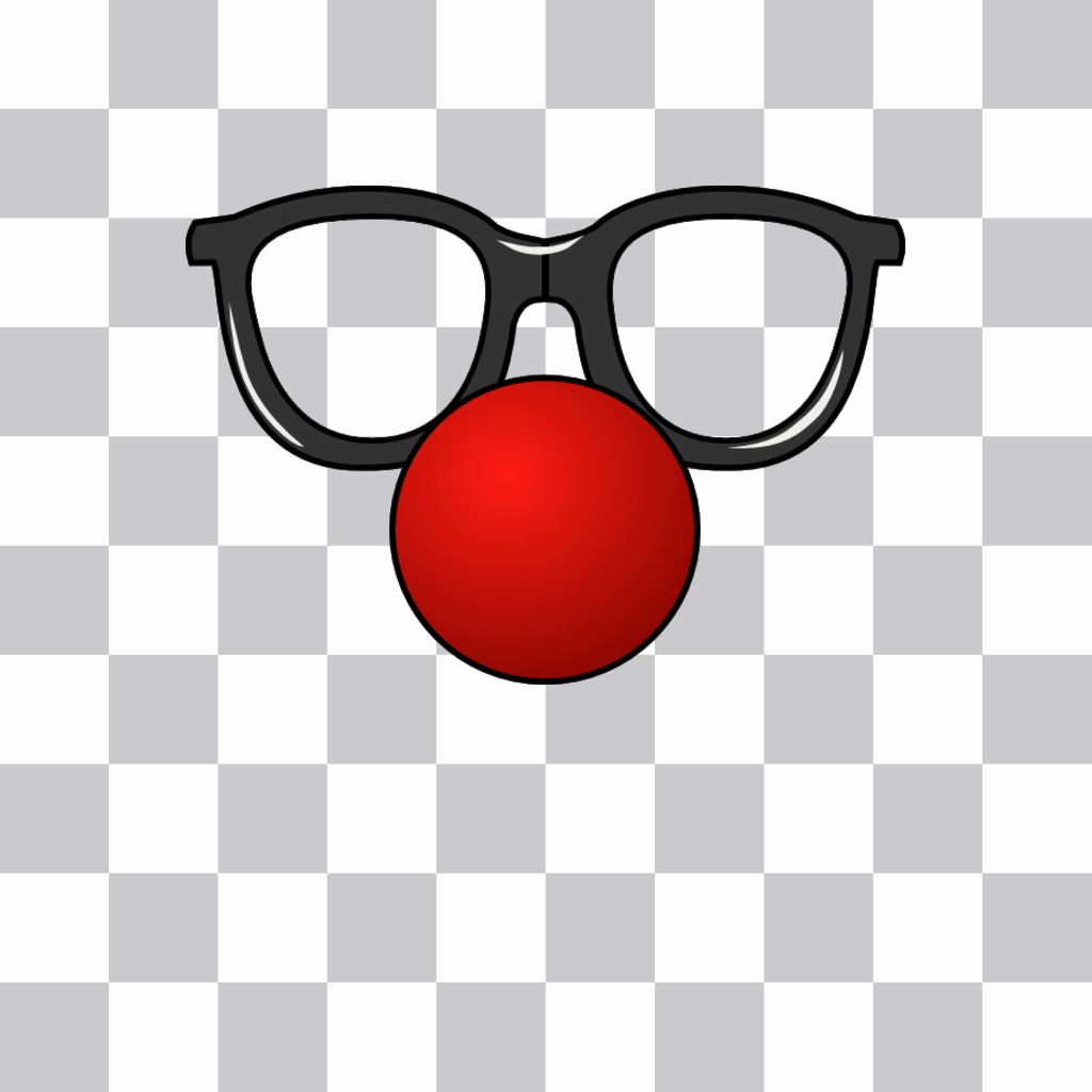 Fotomontagens online de palhaços, óculos e nariz vermelho. ..