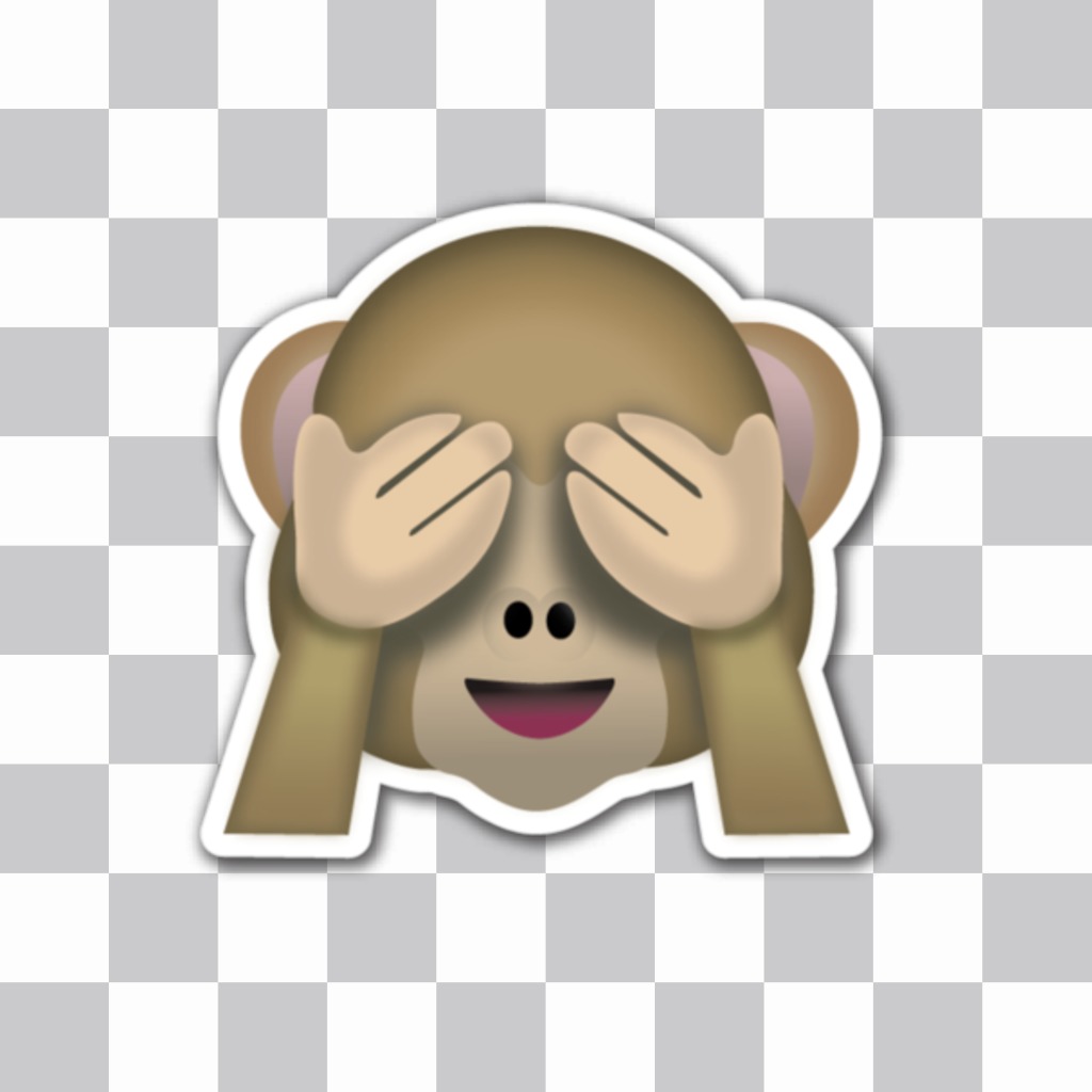 Macaco emoticon não ouvir os três macacos sábios. ..