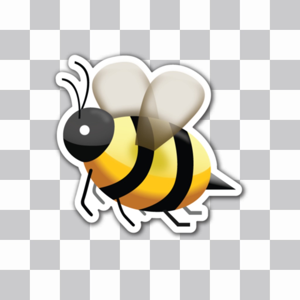 Emoji uma picada de abelha como a etiqueta em linha que você pode inserir em suas..