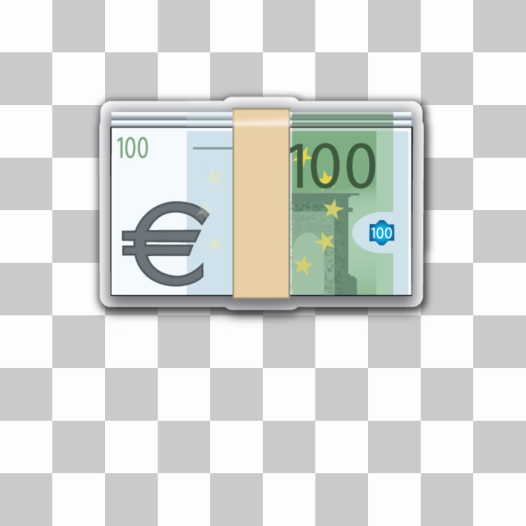 Etiqueta de cem euros você pode inserir em suas imagens..