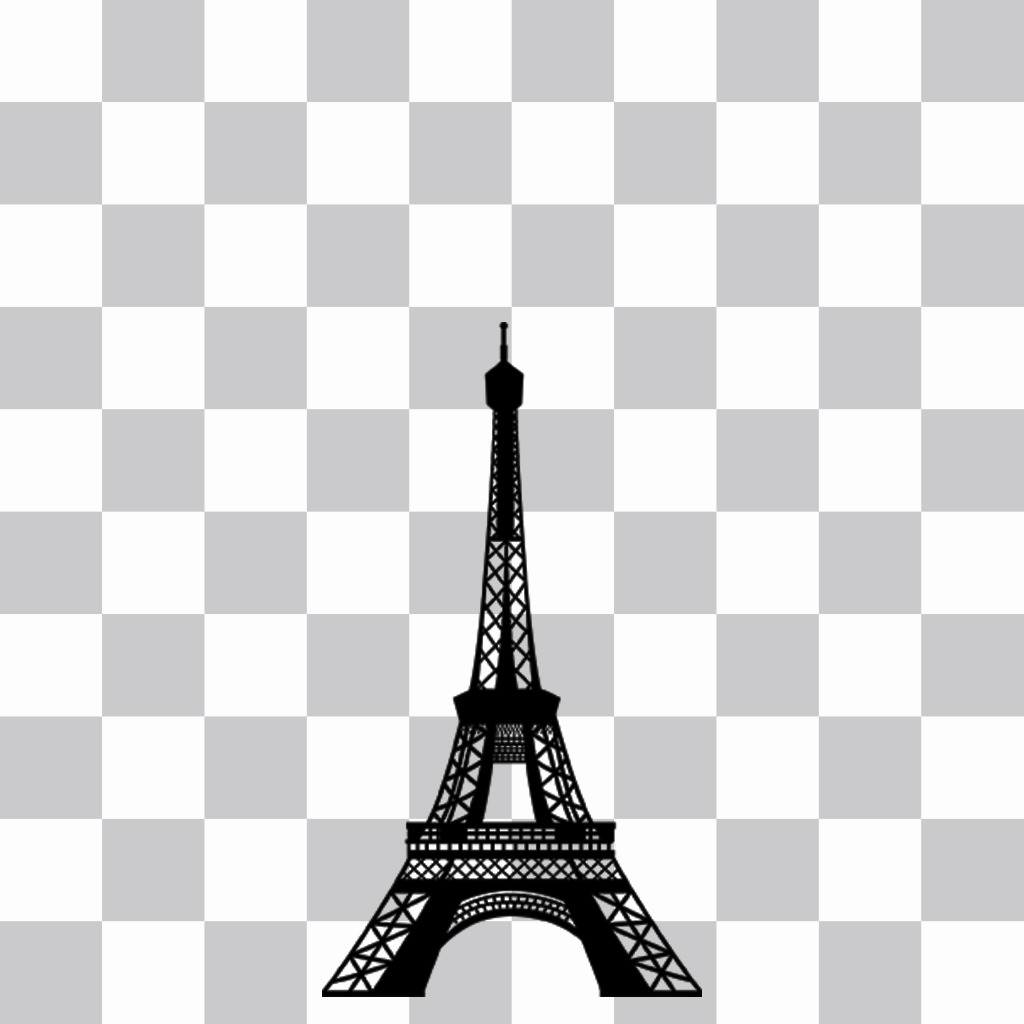 Torre Eiffel etiqueta para pôr sobre sua foto com o nosso editor online. etiqueta em linha ..