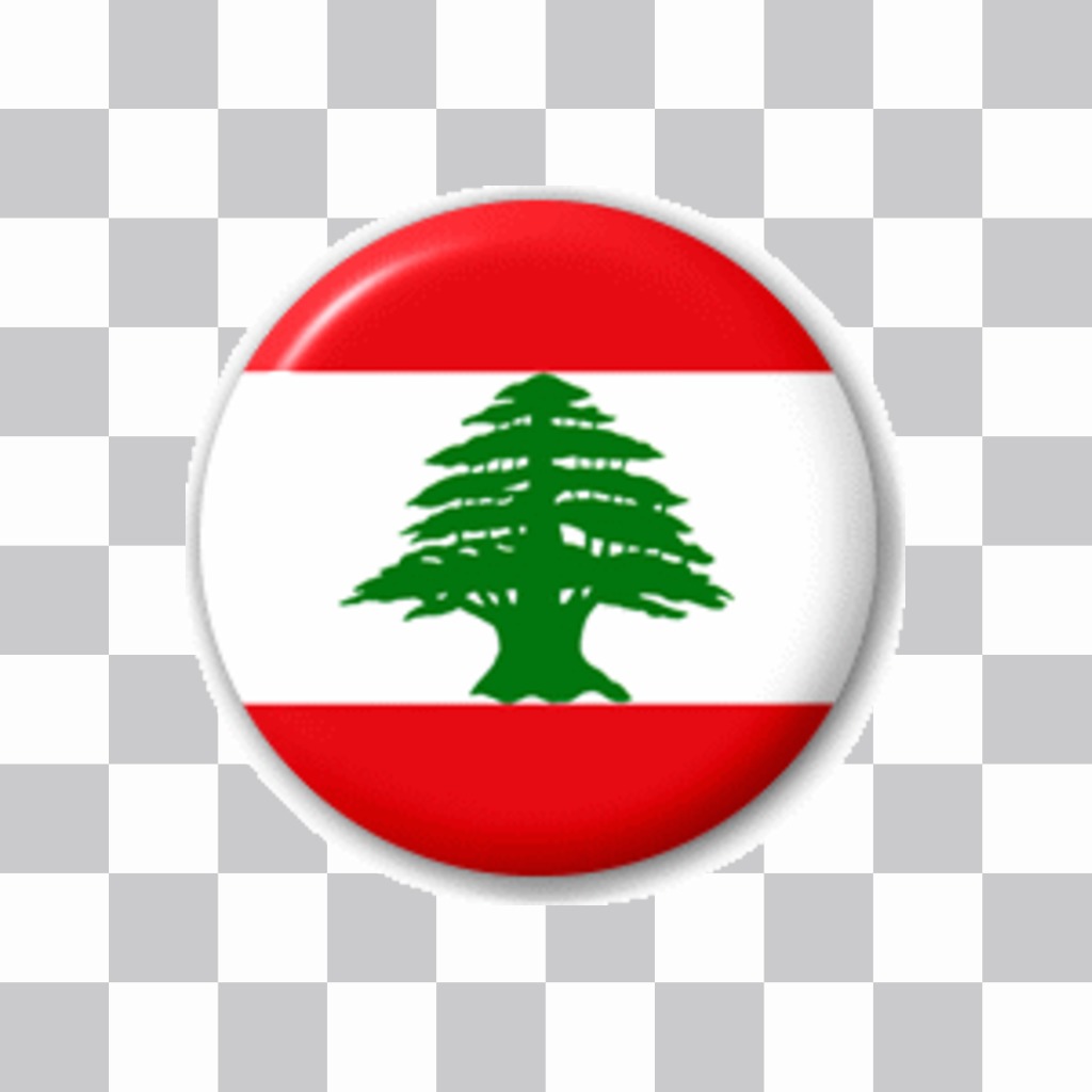 Emblema com a bandeira do Líbano para colocar na sua foto de perfil do Facebook ou..